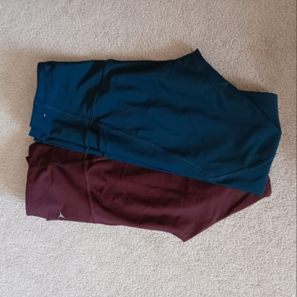 Maroon and Blue sports leggings